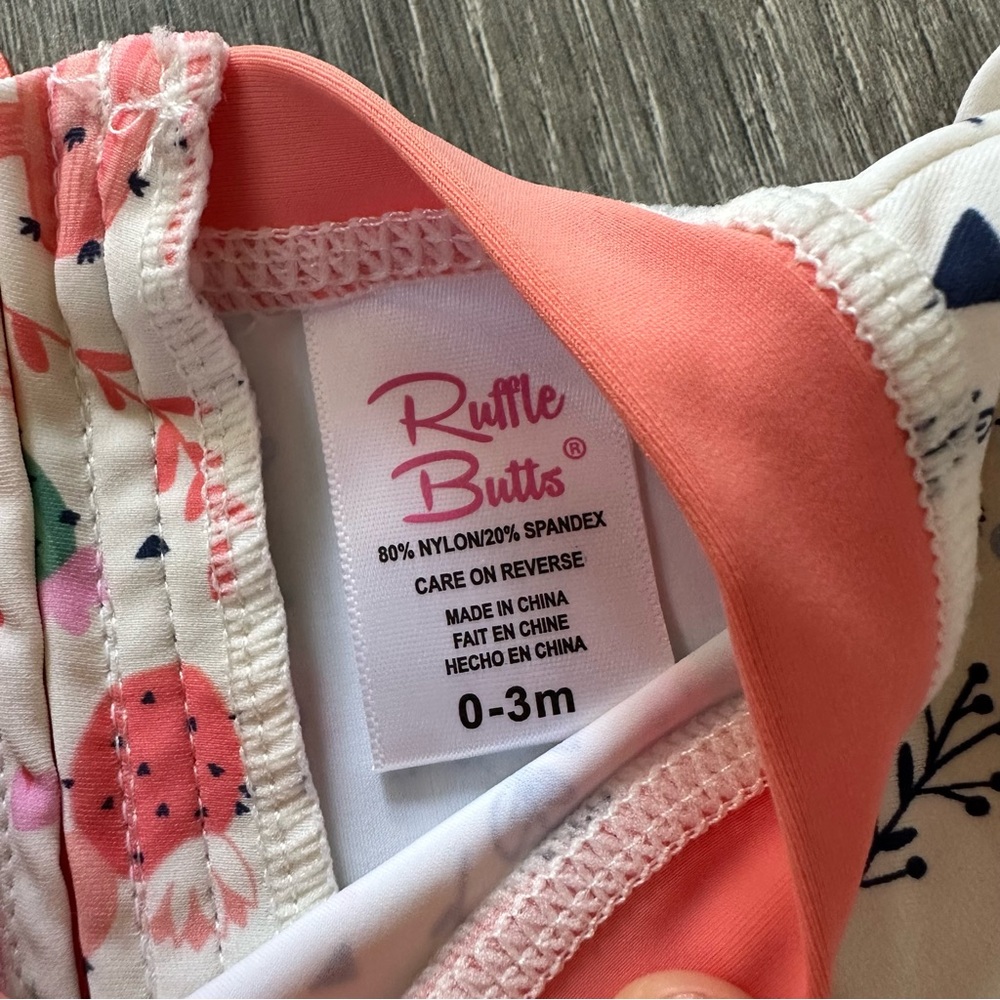 RuffleButts - Desert Blossoms One Piece Rash Guard - Picture 5 of 5